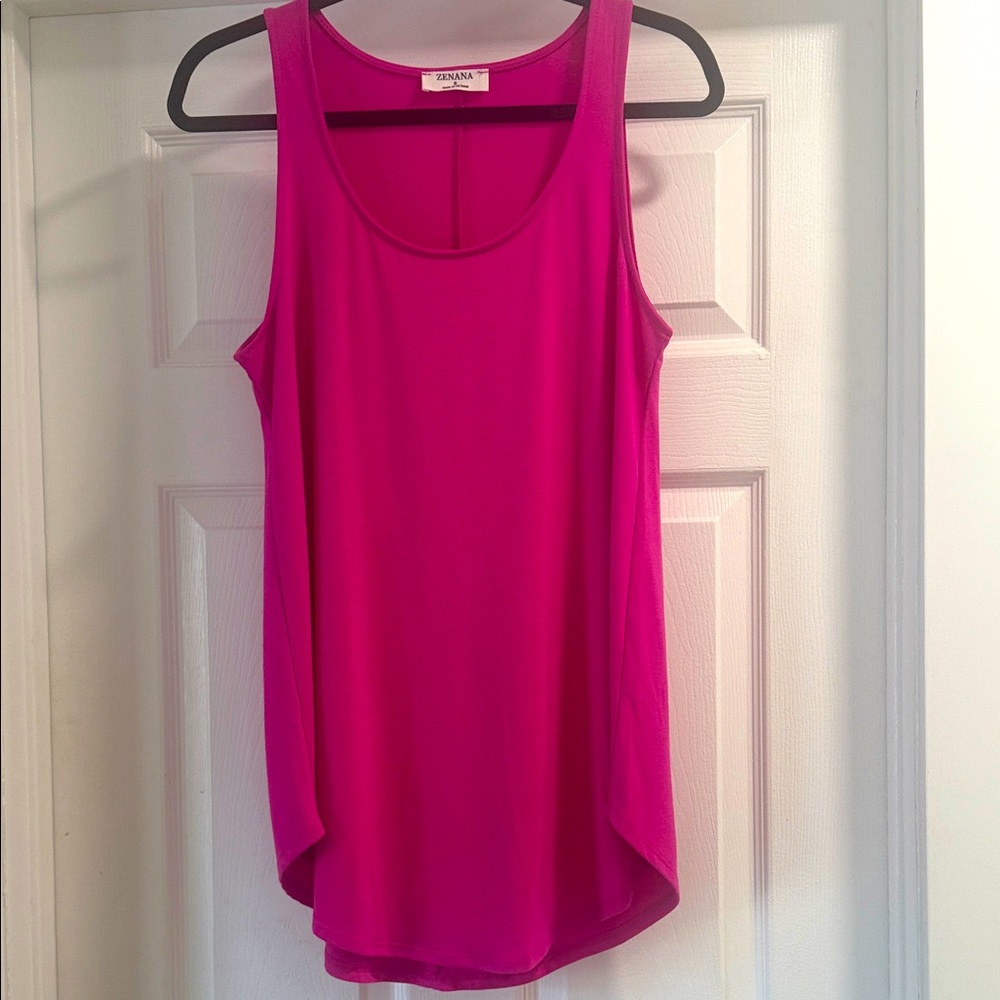NWOT Zenana Fuchsia Tank Top- tunic length